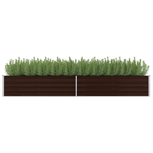 vidaXL Jardinera de Jardín Acero Galvanizado 240x80x77cm Verde ...