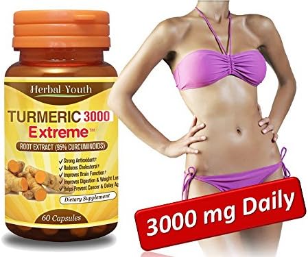 PURE TUMERIC PILLS ANTIOXIDANT 3000 EXTREME 95% CURCUMINOID LONGA LINN