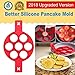 Silicone Pancakes Mold - New Upgrade Silicone Flip Molds 7 Circles Reusable Non Stick Egg Mold Ring pancake Maker for Kitchen - 2 Pack