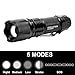 EVOLUTION OUTDOORS Military Tactical LED Flashlight - Bright 800 Lumens LED Torch Flashlight with 18650 Rechargeable Battery and Charger and AAA Battery Holder for Work, Car, Flashlights - 5 Modes