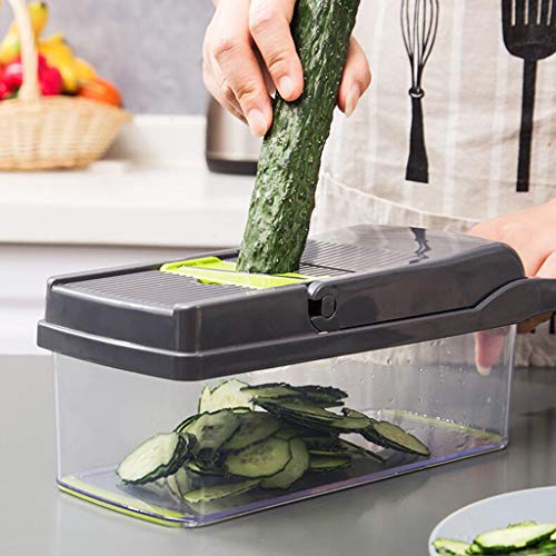 Karooch 7 in 1 Variety of Pattern Cutters Vegetable and Fruit Choppers - Sliced Chopped Diced Slices All Kinds of Cuts
