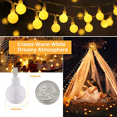 Globe String Lights, 33 Feet 100 Led Fairy Lights Plug in, 8