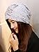 TAGOWELL Women Lace Flower Slouchy Beanie Hat Chemo Cancer Alopecia Turban Cap Gray