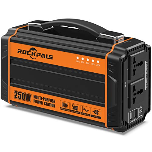 Rockpals 250-Watt Portable Generator Rechargeable Lithium Battery Pack