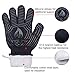 AngLink BBQ Grill Gloves, 1472°F Extreme Heat Resistant Grilling Gloves for Cooking, Baking and for Smoker, Silicone Insulated Cooking Oven Mitts, Long Non-Slip Potholder Gloves
