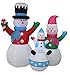 6 Foot Tall Christmas Inflatable Snowman Snowmen Family Lighted Yard Decoration