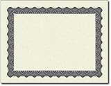 Metallic Border Parchment Certificate Paper - 250 Certificates - 8 1/2