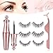 Magnetic Eyelashes and Magnetic Eyeliner,Lavone Magnetic Eyelash Kit,Natural Look Eyelashes,3 Style Eyelashes with Tweezers