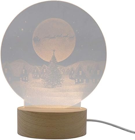 Amazon Co Jp Lurrose クリスマス スノードーム 木製 ベース 女の子 子供 誕生日 クリスマスのギフト 夜ライトボックス おもちゃ