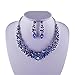 Youfir Austrian Crystal Rhinestone Bridal Wedding Necklace and Earrings Jewelry Sets for Women