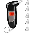 OGIFOAHC Breathalyzer,Professional Breathalyzer to Tester with 5 Mouthpieces, Portable Breathalyzer Alcohol Tester for Drivers Or Home Use. with LCD Display