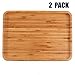 Bamboo Plates,2 Pack Cheese Plates Coffee Tea Serving Tray Fruit platters Party Dinner Plates Sour Candy Tray 13 x 9 x 0.8 inches