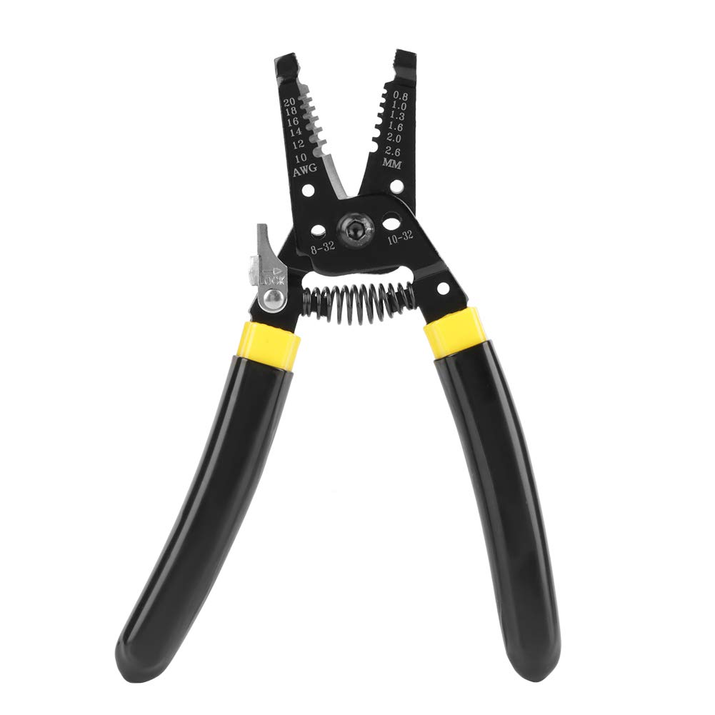 Multifunctional Pliers, R T-7021 10-20 AWG 0.8-2.6mm Precision Wire Stripper Wire Cable Cutting Stripping Pliers Wire Cutter Stripper Cutter Tool Clamp