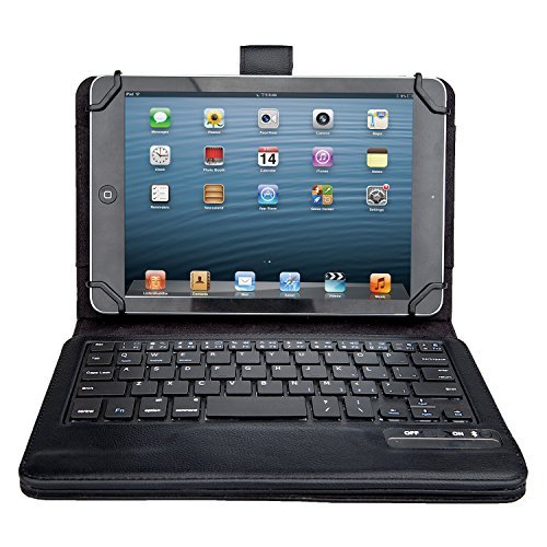 [SCIMIN] Universal Bluetooth Keyboard Case Keyboard Cover for 7'' Tablets - 8'' Tablets such as for Samsung, Lenovo, Acer, Asus, Sony, Huawei, iPad mini etc........(Black)