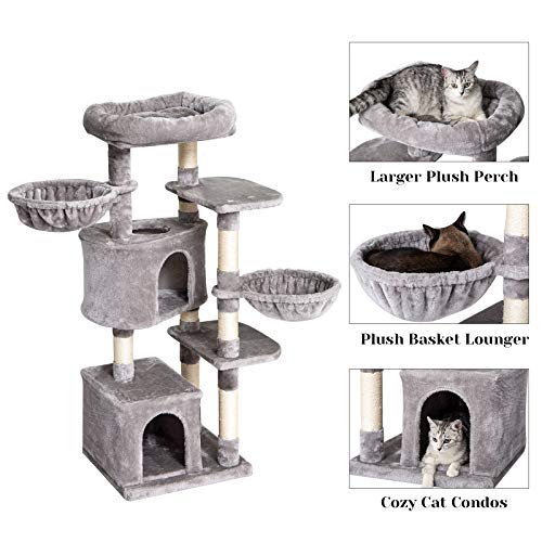 IBUYKE 53" Cat Tree Tower Play Furniture Cat Condo with Sisal