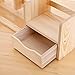 Natural Unfinished Wood Desktop Bookshelf & Organizer Caddy / Storage Shelf Rack w/ Drawer - MyGift