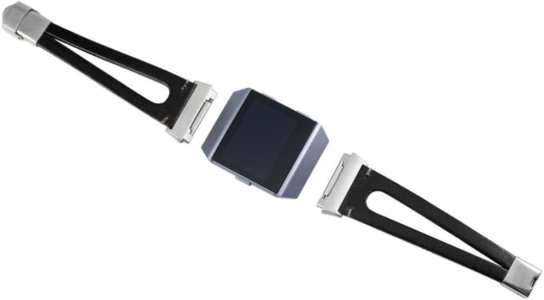 NEO+ Genuine Leather Band For Fitbit Ionic Activity Tracker, BLACK - Image 5