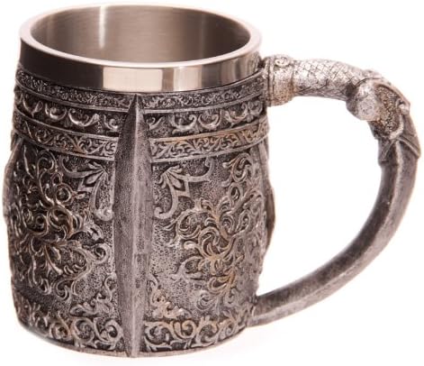 Puckator Dark Legends Skull Warrior Tankard, Pint Glass, Viking Goblet, Fantasy Home Decoration, Beer Mugs, Viking Cup - Image 4