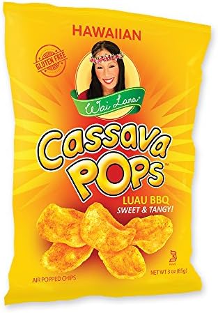 Wai Lana Cassava Pops | Luau BBQ Chips, Gluten-Free, Vegan, 3 Ounce (Pack of 12)