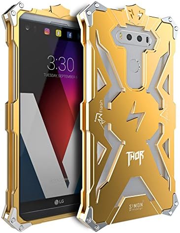 LG V20 Case, JIUSHIWO Simon Thor Aluminum Case For LG V20 Metal Phone Cases (1-Pack Gold)