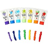 Jar Melo Finger Paint 7 Colors Set Washable Kids' Finger Paint, 7 Count Paints Supplies Gift for Kids,Toddler
