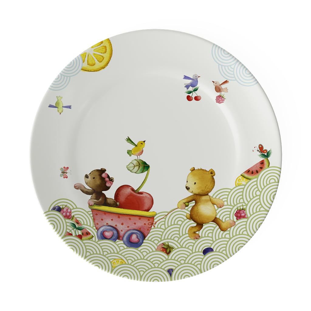 Villeroy & Boch Hungry as a Bear Flat Children's Plate, 21,5 cm, Premium Porcelain, White/Coloured — image 1