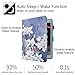 Dteck iPad 9.7 inch 2018 2017 Case / iPad Air Case / iPad Air 2 Case - Multi-Angle Viewing Auto Wake / Sleep Folio Smart Cover Stand Wallet Case for iPad 9.7 inch 2017/2018,iPad Air 1 2,White Flower