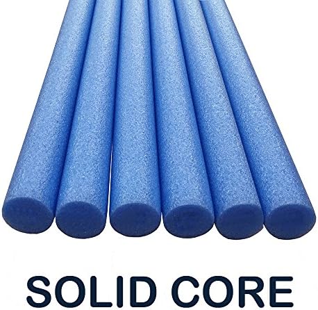 USA Foam Solid Core Deluxe Foam Pool Swim Noodles 6 Pack 5 Foot Length Includes Sling Chair