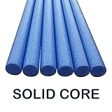Oodles Solid Core Deluxe Foam Pool Swim Noodles Five Foot Length- 6 Pack Blue
