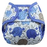 Blueberry Coveralls Diaper Cover (Blue Elephant)