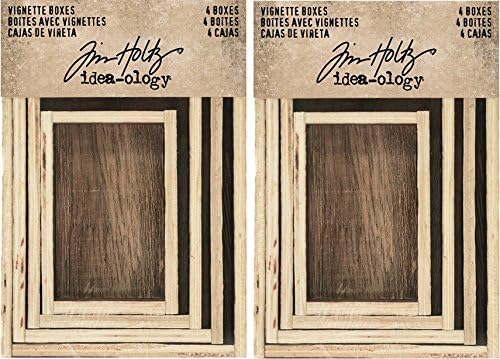Tim Holtz Idea-Ology Wooden Vignette Boxes Sets - Bundle of Two