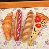Novelty Gift Pens Bread Hot Dog Ice Cream Pizza Pen Stick Magnet Ballpoint Pens Toy Creative Gift Pen Writing Pens Stationery School Office Suppliers Pack of 4