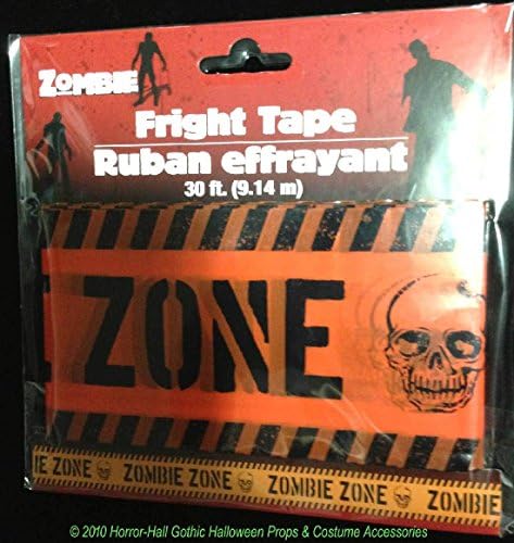 Walking Dead Warning-ZOMBIE ZONE-Fright Caution Tape Halloween Party Prop Decor