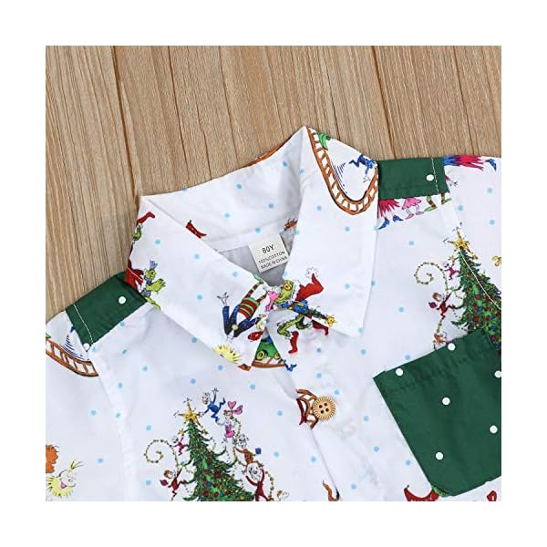 Christmas Outfits Toddler Kids Baby Boy Girl T-Shirt Tops Short Pants Clothes Set Costumes - Image 4