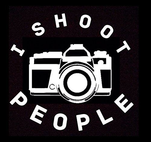 I Shoot People Photographer Camera Vinyl Decal Sticker|Car Truck Van Wall Laptop|WHITE|5.25 In|KCD664