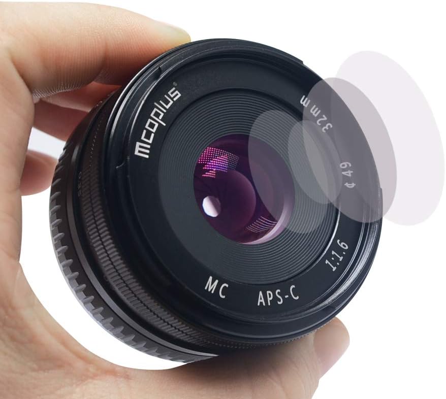 Venidice 32mm F1.6 Manual Focus Lens, Large Aperture APS-C Prime Lens for NEX 3/5/6/7, Alpha A5000, A5100, A6000, A6100 - Image 4