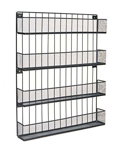 JackCubeDesign Wall Mount Spice Rack 4 tier Kitchen Countertop Worktop Display Organizer Spice Bottles Holder Stand Shelves(17.6 x 2.8 x 20.8 inches) – :MK418A - Thumbnail 5