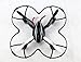 AFUNTA Propeller Blades Protection Guard Cover Compatible X4 H107 H107L H107C H107D Quadcopter, 5 Sets Replacement Propeller Blades Props - Black/White