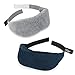 Plemo Velvet Eye Mask Ultra-Soft 100% Light Blocking, Adjustable Strap Design Breathe-Easy for Bedtime & Travel (Peacock Blue)