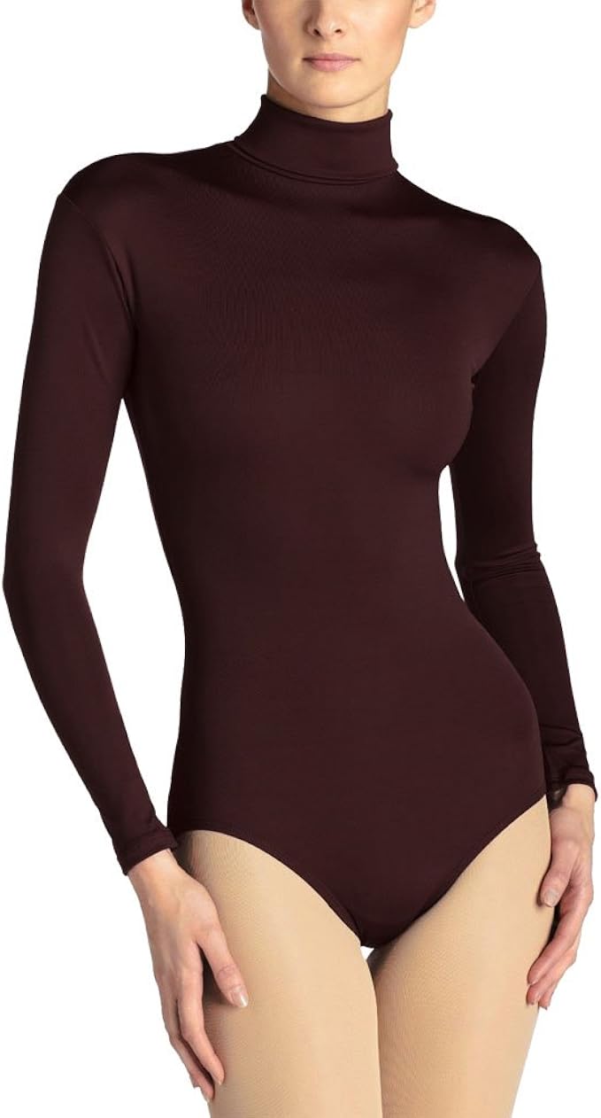 Brown turtleneck bodysuit Clearance