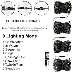 Multi Colored Christmas Lights, 400 LED 132FT