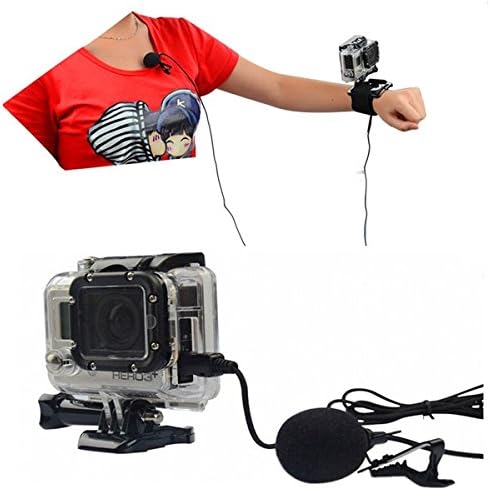 Profession Mini USB External Microphone With Collar Lapel Clip For GoPro Hero 3 3 Plus 4