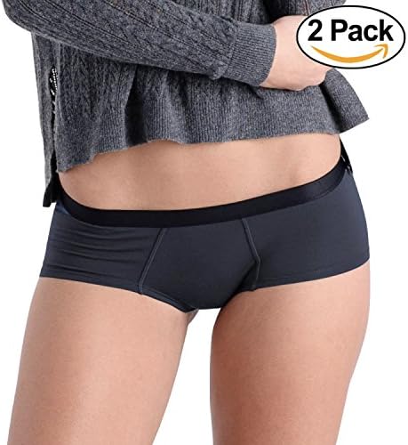 COMFORTABLE CLUB Women's Modal Cheeky Briefs Hipster Panties Underwear 2-Pack
