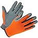OZERO Gardening Gloves with Genuine Deerskin Leather Palm and Sensitive Touch Screen Fingertips - Breathable and Snug-fit for Work, Gardening, DIY, Mechanics - Women and Men (Orange-Gray,Medium)