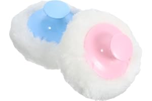 Beavorty 4pcs Soft Talcum Powder Puff Handle Replacement Body Powder Puff for Application at Home