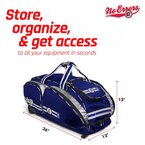 No Errors NOE2 Catchers Gear Bag with Wheels Large Bag for Catcher’s