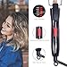 MICSTA Professional Curling Iron Instant Heat, Ionic Curling Wand Long Barrel Ceramic Tourmaline Coated No Damage, Hair Curler Temperature Control for Salon Home Travel, Dual Voltage, Gold(5/8