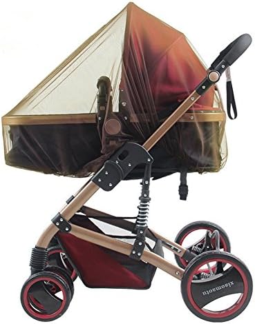 Gemini Fairy Mosquito and Bug Net for Baby Strollers, Bassinets, Cradles and Car Seats – Insect Net Safe Mesh White Buggy Cover for Pushchairs, Prams, and Carrycots (Brown)