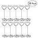 PIXNOR 10pcs Heart Shape Place Card Memo Picture Clip for Wedding Party Favor Decor