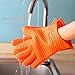 BBQ Gloves Silicone Heat Resistant BBQ Grill Gloves Great for Barbeque, Oven, Cooking, Frying, Baking, Smoking, Potholder, FDA Approved and BPA Free (Tong included)